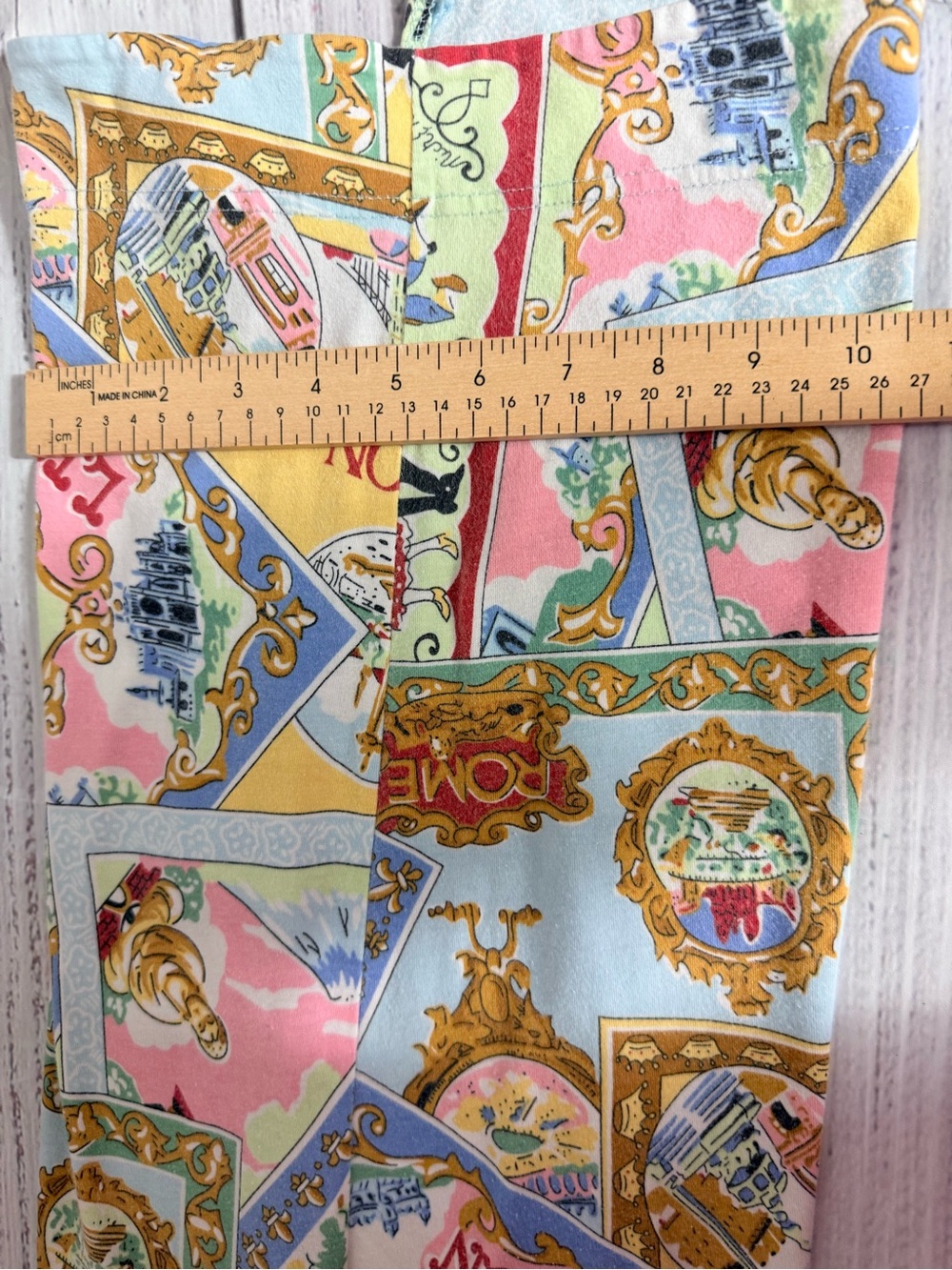 Nick & Nora Light Blue Travel-Print Pajama Pants Vintage Y2K - Picture 13 of 14